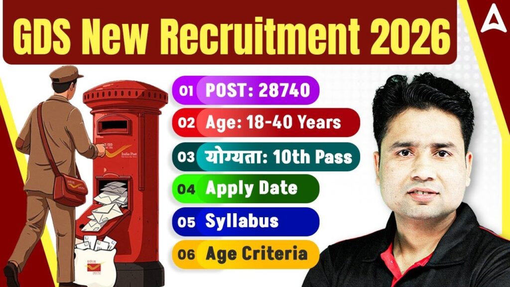 India Post GDS 2026 Recruitment Notification Out For 28,740 Posts Apply Online