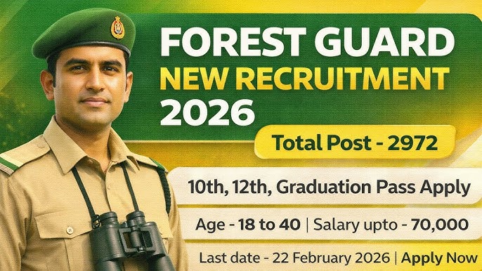 Forest Guard Recruitment 2026 Notification OUT For 2,972 Posts Apply Online