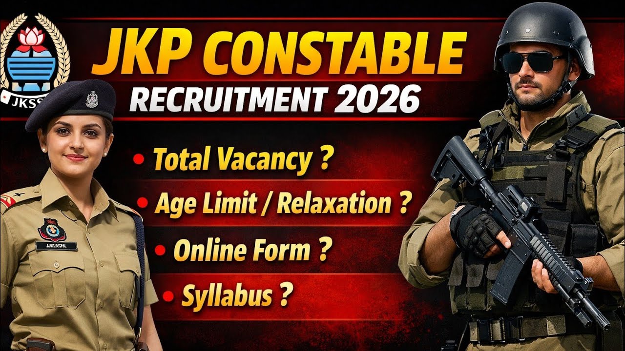 JKP Constable Recruitment 2026 Online Application Started Apply Link